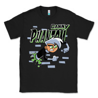 Black Danny Phantom Coming Through Brick Wall Classic Tee - InspiraDesign