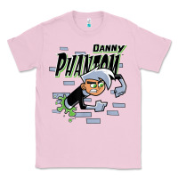 Bubblegum Pink Danny Phantom Coming Through Brick Wall Classic Tee - InspiraDesign