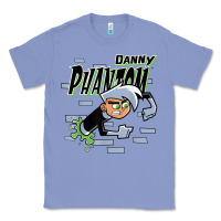 Colony Blue Danny Phantom Coming Through Brick Wall Classic Tee - InspiraDesign