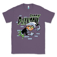 Lavender Danny Phantom Coming Through Brick Wall Classic Tee - InspiraDesign
