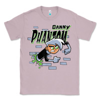 Lilac Danny Phantom Coming Through Brick Wall Classic Tee - InspiraDesign