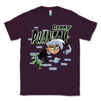 Plum Danny Phantom Coming Through Brick Wall Classic Tee - InspiraDesign