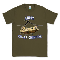 Army Green ARMY CH-47 CHINOOK HELICOPTER Classic Tee - InspiraDesign