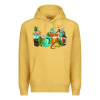 Antique Gold dinosaur coffee cups Premium Hoodie - AdoDesignShop
