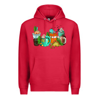 Cardinal dinosaur coffee cups Premium Hoodie - AdoDesignShop