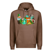 Chestnut dinosaur coffee cups Premium Hoodie - AdoDesignShop
