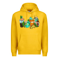 Lemon dinosaur coffee cups Premium Hoodie - AdoDesignShop