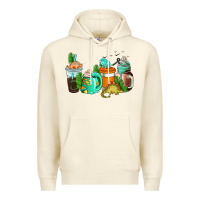 Sandshell dinosaur coffee cups Premium Hoodie - AdoDesignShop