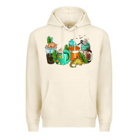Tofu dinosaur coffee cups Premium Hoodie - AdoDesignShop