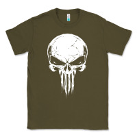 Army Green the punisher Classic Tee - ArtChic