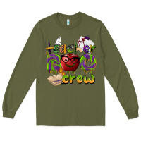 Army Green teacher boo crew Long Sleeve Tee - BarkalooDesign