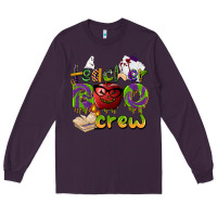 Plum teacher boo crew Long Sleeve Tee - BarkalooDesign