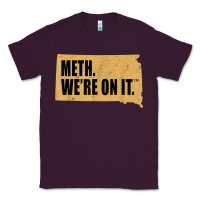Plum mens meth we're on it south dakota anti drugs campaign vintage t shirt Classic Tee - ArtChic