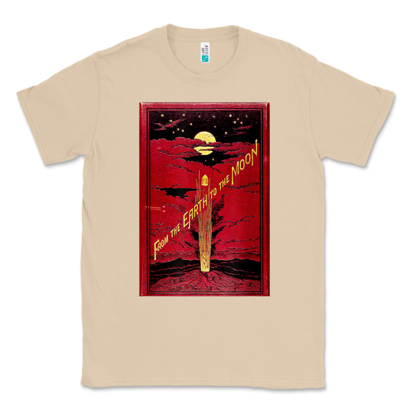 From The Earth To The Moon Jules Verne Book Cover Design Classic Tee by ArtChic | Teevron