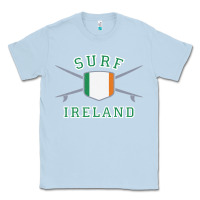 Dusty Blue ireland surfing hoodie  irish flag surfboards design Classic Tee - ArtChic
