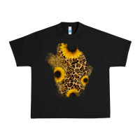 Black glitter sunflowers leopard patch Urban Heavy Tee - RanaPortraitStore