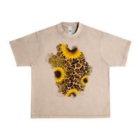 French Oak glitter sunflowers leopard patch Urban Heavy Tee - RanaPortraitStore