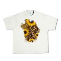 Pistachio glitter sunflowers leopard patch Urban Heavy Tee - RanaPortraitStore
