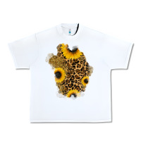 White glitter sunflowers leopard patch Urban Heavy Tee - RanaPortraitStore