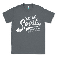 Charcoal Heather Yay Go Sports Vintage Funny Sports Classic Tee - ArtChic