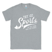 Heather Grey Yay Go Sports Vintage Funny Sports Classic Tee - ArtChic