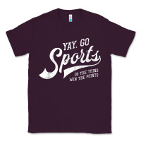 Plum Yay Go Sports Vintage Funny Sports Classic Tee - ArtChic