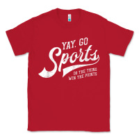 Red Yay Go Sports Vintage Funny Sports Classic Tee - ArtChic