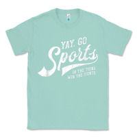 Seafoam Yay Go Sports Vintage Funny Sports Classic Tee - ArtChic