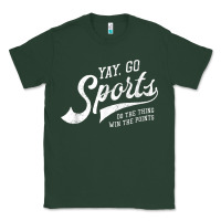Sports Green Yay Go Sports Vintage Funny Sports Classic Tee - ArtChic