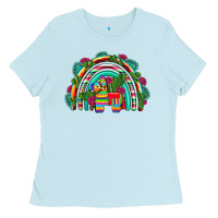 Baby Blue mexican pinata rainbow Ladies Tee - Artiststas