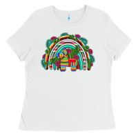 White mexican pinata rainbow Ladies Tee - Artiststas