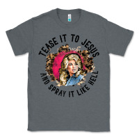 Charcoal Heather tease it to jesus and spray it like hell leopard western raglan baseba Classic Tee - ArtChic