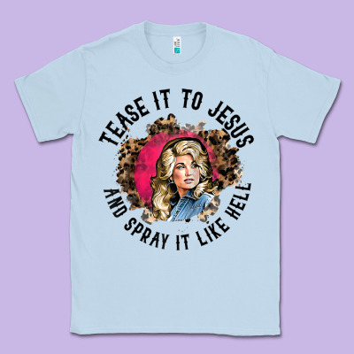 Tease It To Jesus And Spray It Like Hell Leopard Western Raglan Baseba Classic Tee Designed By Artchic