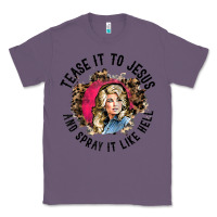 Lavender tease it to jesus and spray it like hell leopard western raglan baseba Classic Tee - ArtChic