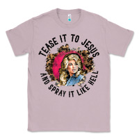 Lilac tease it to jesus and spray it like hell leopard western raglan baseba Classic Tee - ArtChic