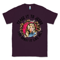 Plum tease it to jesus and spray it like hell leopard western raglan baseba Classic Tee - ArtChic