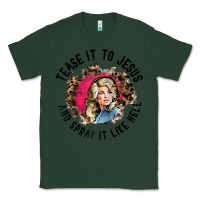 Sports Green tease it to jesus and spray it like hell leopard western raglan baseba Classic Tee - ArtChic