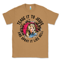 Toasted Coconut tease it to jesus and spray it like hell leopard western raglan baseba Classic Tee - ArtChic