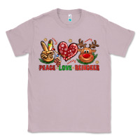 Lilac Peace Love Reindeer Christmas Classic Tee - BundleAndBundleShop