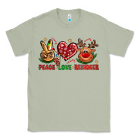 Matcha Peace Love Reindeer Christmas Classic Tee - BundleAndBundleShop