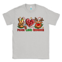 Moon Dust Peace Love Reindeer Christmas Classic Tee - BundleAndBundleShop