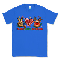 True Royal Peace Love Reindeer Christmas Classic Tee - BundleAndBundleShop