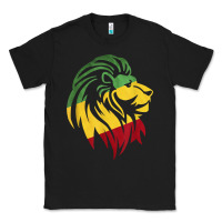 Black Lion of Judah Reggae, Rasta, Ethiopia Jamaican Roots Classic Tee - ArtChic