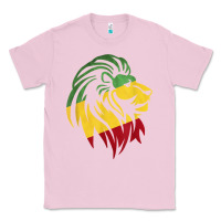 Bubblegum Pink Lion of Judah Reggae, Rasta, Ethiopia Jamaican Roots Classic Tee - ArtChic