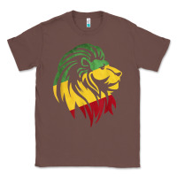 Chestnut Lion of Judah Reggae, Rasta, Ethiopia Jamaican Roots Classic Tee - ArtChic