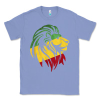 Colony Blue Lion of Judah Reggae, Rasta, Ethiopia Jamaican Roots Classic Tee - ArtChic