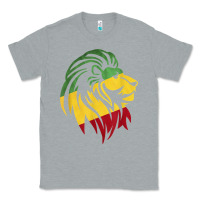 Heather Grey Lion of Judah Reggae, Rasta, Ethiopia Jamaican Roots Classic Tee - ArtChic