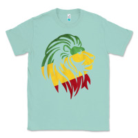 Seafoam Lion of Judah Reggae, Rasta, Ethiopia Jamaican Roots Classic Tee - ArtChic