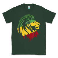 Sports Green Lion of Judah Reggae, Rasta, Ethiopia Jamaican Roots Classic Tee - ArtChic