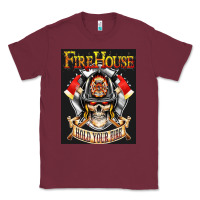Burgundy firehouse rock love Classic Tee - ArtChic